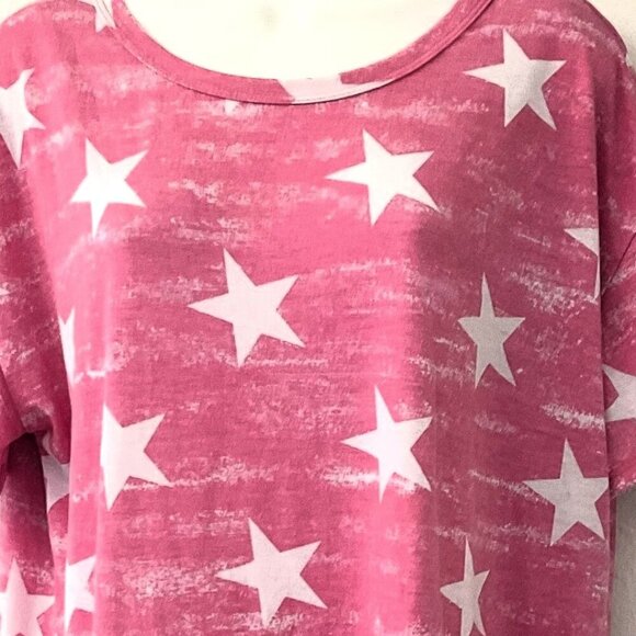 VIAMOR PINK WHITE STAR T-SHIRT - Picture 8 of 11